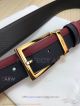 AAA Prada Leather Belt - Red And Black Leather Gold Buckle (3)_th.jpg